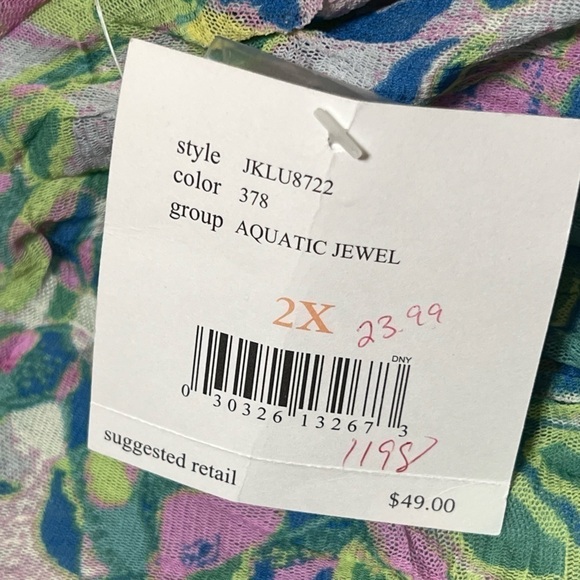 JH Collectibles Wrap Gems Beads Multicolor Top Women’s Size 2X - Picture 12 of 15